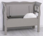 Casa Padrino Landhausstil Sitzbank Antik Grau 117 x 48 x H. 92 cm - Massivholz Bank mit Stauraum - Massivholz M�bel - Landhausstil M�bel - Landhausstil Einrichtung