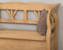 Casa Padrino Landhausstil Sitzbank Naturfarben 117 x 48 x H. 92 cm - Massivholz Bank mit Stauraum - Massivholz M�bel - Landhausstil M�bel - Landhausstil Einrichtung