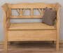 Casa Padrino Landhausstil Sitzbank Naturfarben 117 x 48 x H. 92 cm - Massivholz Bank mit Stauraum - Massivholz M�bel - Landhausstil M�bel - Landhausstil Einrichtung