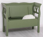 Casa Padrino Landhausstil Sitzbank Gr�n 117 x 48 x H. 92 cm - Massivholz Bank mit Stauraum - Massivholz M�bel - Landhausstil M�bel - Landhausstil Einrichtung
