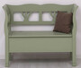 Casa Padrino Landhausstil Sitzbank Gr�n 117 x 48 x H. 92 cm - Massivholz Bank mit Stauraum - Massivholz M�bel - Landhausstil M�bel - Landhausstil Einrichtung