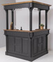 Casa Padrino Landhausstil Bar Theke Schwarz / Dunkelbraun 148 x 148 x H. 210 cm - Massivholz Thekentisch - Massivholz Barm�bel - Barm�bel im Landhausstil - Landhausstil Einrichtung