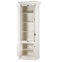 Casa Padrino Massivholz Schrank Wei� mit gro�z�gigem Stauraum 48 x 88 x 245cm mit 4 T�ren