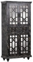 Casa Padrino Landhausstil Vitrine Vintage Schwarz 90 x 40 x H. 180 cm - Massivholz Schrank mit 4 verspiegelten T�ren und 2 Schubladen - Vitrinenschrank - Landhausstil M�bel 