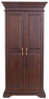 Casa Padrino Luxus Landhausstil Mahagoni Weinschrank mit 2 T�ren Dunkelbraun / Messing 92 x 70 x H. 190 cm - Mahagoni Barschrank - Massivholz Schrank im Landhausstil - Landhausstil Bar M�bel