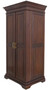 Casa Padrino Luxus Landhausstil Mahagoni Weinschrank mit 2 T�ren Dunkelbraun / Messing 92 x 70 x H. 190 cm - Mahagoni Barschrank - Massivholz Schrank im Landhausstil - Landhausstil Bar M�bel