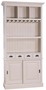 Casa Padrino Landhausstil Weinschrank mit 2 Schiebet�ren und 4 Schubladen Hellgrau 103 x 36 x H. 210 cm - Massivholz Barschrank - Landhausstil Barm�bel 