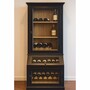 Casa Padrino Landhausstil Weinschrank Schwarz / Naturfarben 60 cm - Landhausstil Bar M�bel 