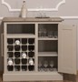 Casa Padrino Landhausstil Weinschrank mit T�r Beige / Naturfarben 90 x 41 x H. 90 cm - Landhausstil M�bel