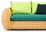Casa Padrino Luxus 2er Gartensofa Naturfarben / Gr�n 194 cm