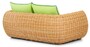 Casa Padrino Luxus 2er Gartensofa Naturfarben / Gr�n 194 cm