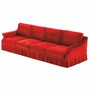 Casa Padrino Luxus Samt Sofa Rot 316 cm - Luxus Wohnzimmer & Hotel M�bel