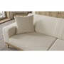 Casa Padrino Luxus 3er Sofa mit verstellbaren R�ckenlehnen Creme / Naturfarben 224 cm - Luxus Interior