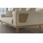 Casa Padrino Luxus 3er Sofa mit verstellbaren R�ckenlehnen Creme / Naturfarben 224 cm - Luxus Interior