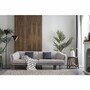 Casa Padrino Luxus 3er Sofa Grau / Braun 240 cm - Wohnzimmer & Hotel M�bel