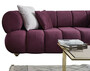 Casa Padrino Luxus 4er Sofa Lila / Gold - Modernes Wohnzimmer Sofa - Moderne Wohnzimmer M�bel - Luxus Kollektion