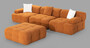 Casa Padrino Luxus Wohnzimmer Sofa Braun 300 x 200 x H. 70 cm - Modulares 4 Teiliges Ecksofa - Hotel Sofa - Wohnzimmer M�bel - Hotel M�bel - Luxus M�bel