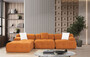 Casa Padrino Luxus Wohnzimmer Sofa Braun 300 x 200 x H. 70 cm - Modulares 4 Teiliges Ecksofa - Hotel Sofa - Wohnzimmer M�bel - Hotel M�bel - Luxus M�bel