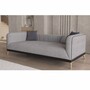Casa Padrino Luxus Schlafsofa mit verstellbarer R�ckenlehne Grau / Schwarz / Naturfarben 229 cm