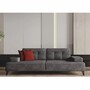 Casa Padrino Luxus 3er Sofa mit verstellbaren Arm- und R�ckenlehnen Grau 226 cm - Wohnzimmer M�bel