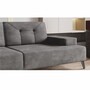 Casa Padrino Luxus 3er Sofa mit verstellbaren Arm- und R�ckenlehnen Grau 226 cm - Wohnzimmer M�bel