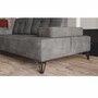 Casa Padrino Luxus 3er Sofa mit verstellbaren Arm- und R�ckenlehnen Grau 226 cm - Wohnzimmer M�bel