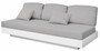 Casa Padrino Luxus 3er Gartensofa Grau / Matt Wei� 210 x 90 x H. 70 cm - Wetterbest�ndiges Garten Terrassen Sofa - Hotel M�bel - Luxus Qualit�t