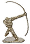 Casa Padrino Luxus Aluminium Deko Skulptur Herkules mit Bogen Silber 34,3 x 24,8 x H. 51,5 cm - Aluminium Deko Figur - Wohnzimmer Deko - Schreibtisch Deko 