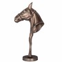 Casa Padrino Luxus Aluminium Deko Figur Pferd Antik Messing H. 63,5 cm - Wohnzimmer Deko