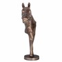 Casa Padrino Luxus Aluminium Deko Figur Pferd Antik Messing H. 63,5 cm - Wohnzimmer Deko