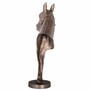 Casa Padrino Luxus Aluminium Deko Figur Pferd Antik Messing H. 63,5 cm - Wohnzimmer Deko