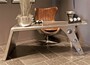 Casa Padrino Luxus Aluminium Schreibtisch Silber 234 x 80 x H. 78 cm - Flugzeug Flieger B�rom�bel