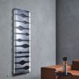 Casa Padrino Luxus LED Wandheizung Schwarz / Wei� H. 182 cm - Made in Italy