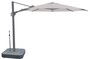 Casa Padrino Luxus Ampelschirm Anthrazit / Grau - Runder Freiarm Sonnenschirm mit 360 Grad Drehfu� - Durchmesser 350 cm