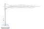 Casa Padrino Luxus Ampelschirm Wei� - Runder Freiarm Sonnenschirm mit 360 Grad Drehfu� - Durchmesser 350 cm