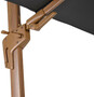 Casa Padrino Luxus Ampelschirm mit St�nder Braun / Grau 300 x 300 cm - Garten Sonnenschirm in Holzoptik - Terrassen Sonnenschirm - Balkon Sonnenschirm - Garten Terrassen Balkon Accessoires