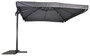 Casa Padrino Luxus Ampelschirm mit St�nder Anthrazit / Grau 300 x 300 cm - Garten Sonnenschirm - Terrassen Sonnenschirm - Balkon Sonnenschirm - Garten Terrassen Balkon Accessoires