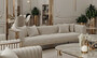 Casa Padrino Luxus Art Deco 3er Sofa Grau / Gold 260 x 96 x H. 75,5 cm - Wohnzimmer Sofa - Wohnzimmer M�bel - Art Deco M�bel - Luxus M�bel - Art Deco Einrichtung - Luxus Einrichtung
