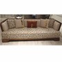 Casa Padrino Luxus Art Deco Sofa Grau / Braun / Gold 238 cm - Wohnzimmer M�bel
