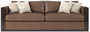 Casa Padrino Luxus Art Deco Leder Sofa Braun / Dunkelbraun Hochglanz / Gold 245 x 95 x H. 75 cm - Edles Wohnzimmer Sofa - Luxus Qualit�t 