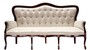 Casa Padrino Luxus Barock Chesterfield Sofa Beige / Dunkelbraun 184 x 81 x H. 107 cm - Wohnzimmerm�bel im Barockstil 