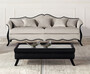 Casa Padrino Luxus Art Deco Couchtisch mit Glasplatte Schwarz - Made in Italy