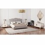 Casa Padrino Luxus Art Deco Doppelbett Grau / Gold - Schlafzimmer & Hotel M�bel