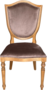 Casa Padrino Luxus Art Deco Esszimmer Stuhl Braun / Naturfarben - Eleganter Massivholz Stuhl mit edlem Samtstoff - Art Deco Esszimmer M�bel Barock 