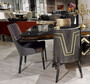 Casa Padrino Luxus Art Deco Esszimmer Stuhl Set Schwarz / Gold - K�chen St�hle 6er Set - Art Deco Esszimmer M�bel - Luxus Qualit�t