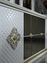 Casa Padrino Luxus Art Deco M�bel Set Wei� / Gold - 1 Sideboard & 2 Spiegel - Edel & Prunkvoll