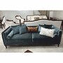 Casa Padrino Luxus Art Deco Samt Sofa Dunkelgr�n / Dunkelbraun 235 cm - Wohnzimmer M�bel
