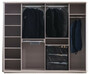 Casa Padrino Luxus Art Deco Schlafzimmerschrank Wei� / Schwarz 265 x 67 x H. 220 cm - Edler Massivholz Kleiderschrank mit 6 verspiegelten T�ren - Schlafzimmer M�bel - Luxus Qualit�t
