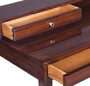 Casa Padrino Luxus Art Deco Schreibtisch mit 5 Schubladen Dunkelbraun 140 x 55 x H. 86 cm - Massivholz B�rotisch - B�ro M�bel - Art Deco M�bel - Luxus M�bel