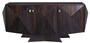 Casa Padrino Luxus Art Deco Sideboard Dunkelbraun 207 x 63 x H. 90 cm - Edler Wohnzimmerschrank mit 3 T�ren - Art Deco M�bel